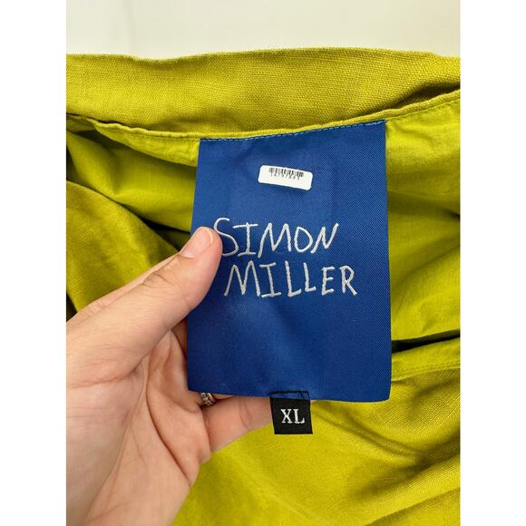 Simon Miller Yabba Halter Linen Kiwi Green Maxi Dress Size XL - Picture 5 of 6